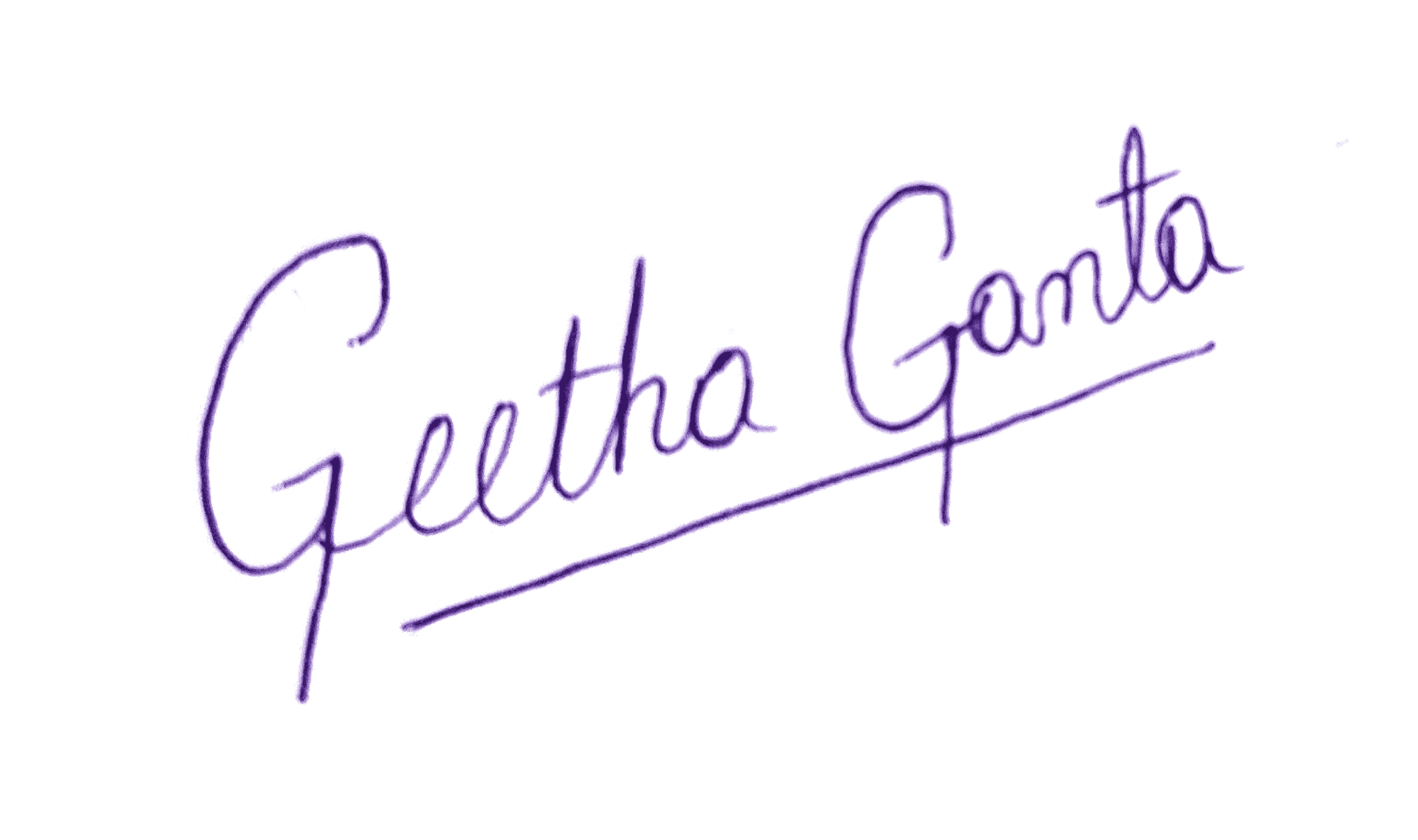 Geetha Ganta signature